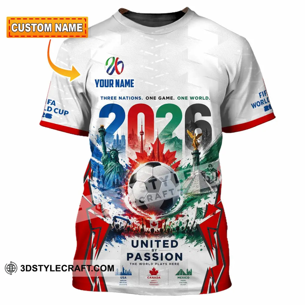 Unisex Shirt - Custom United By Passion World Cup 2026 Shirt - T-shirt