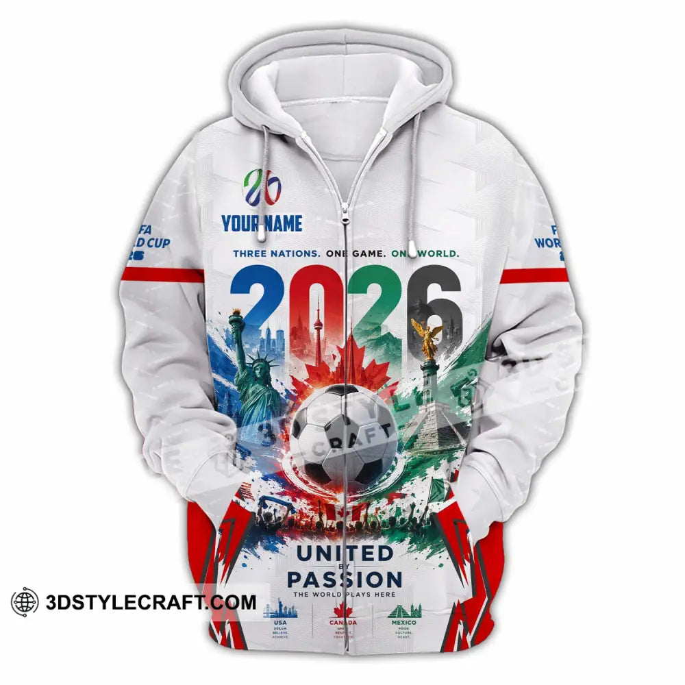 Unisex Shirt - Custom United By Passion World Cup 2026 Shirt - Zipper Hoodie / S - T-shirt