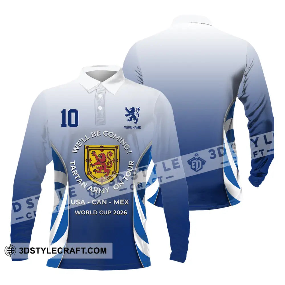 Unisex Shirt - Custom USA CAN MEX World Cup 2026 3D Shirt Long Sleeve Polo / S T-shirt