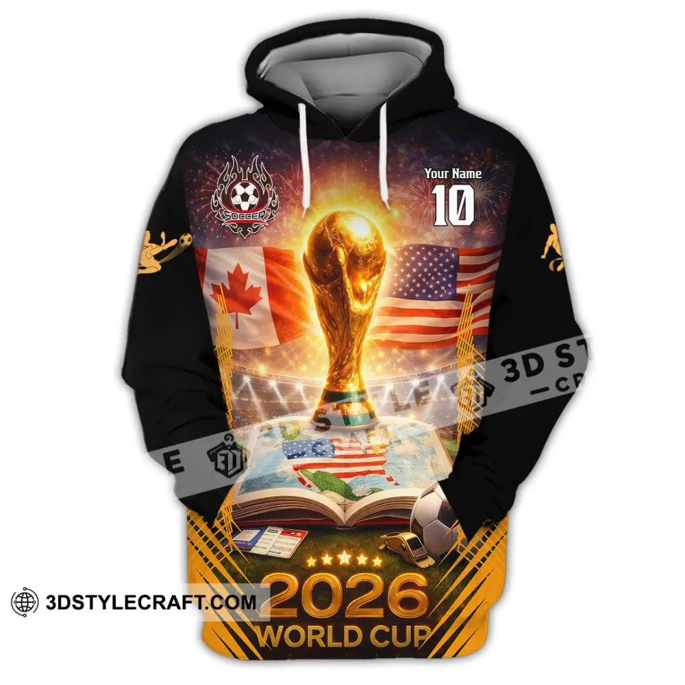 Unisex Shirt - Custom USA Canada World Cup 2026 3D Shirt Hoodie / S T-shirt