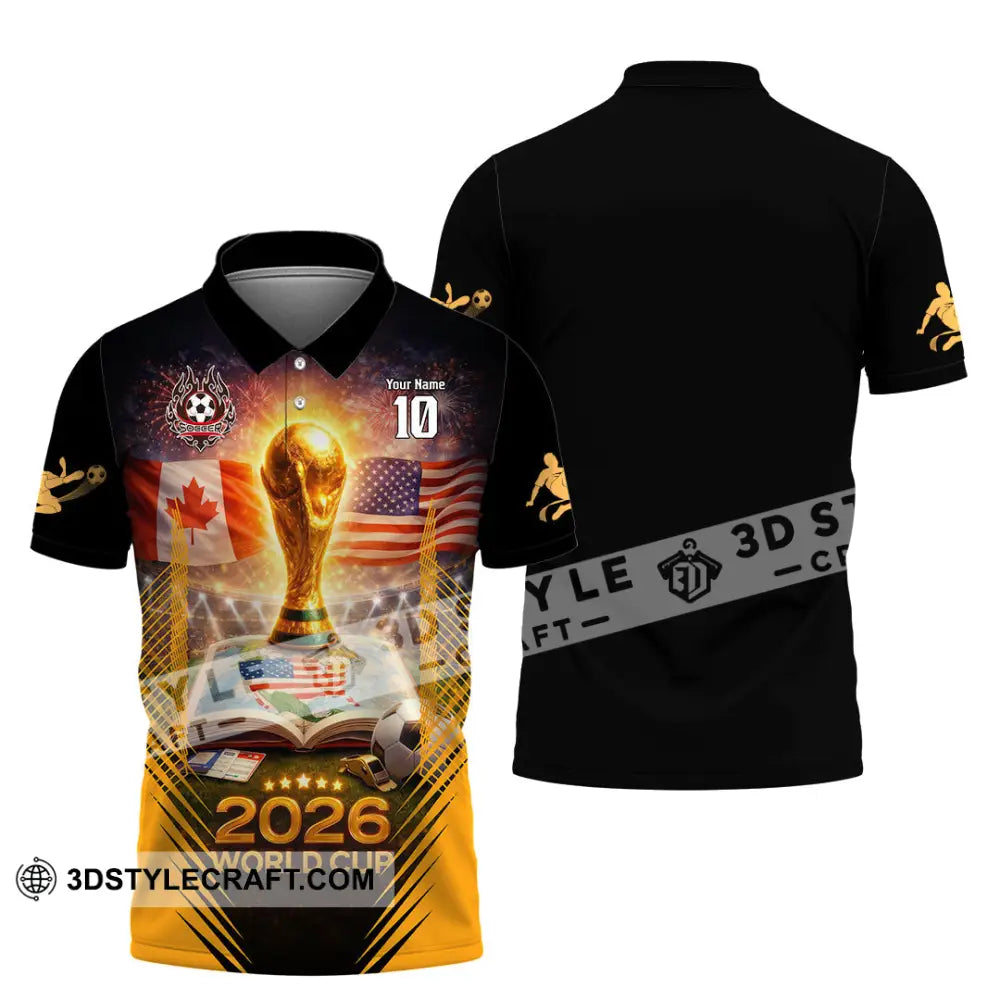 Unisex Shirt - Custom USA Canada World Cup 2026 3D Shirt Polo Shirt / S T-shirt