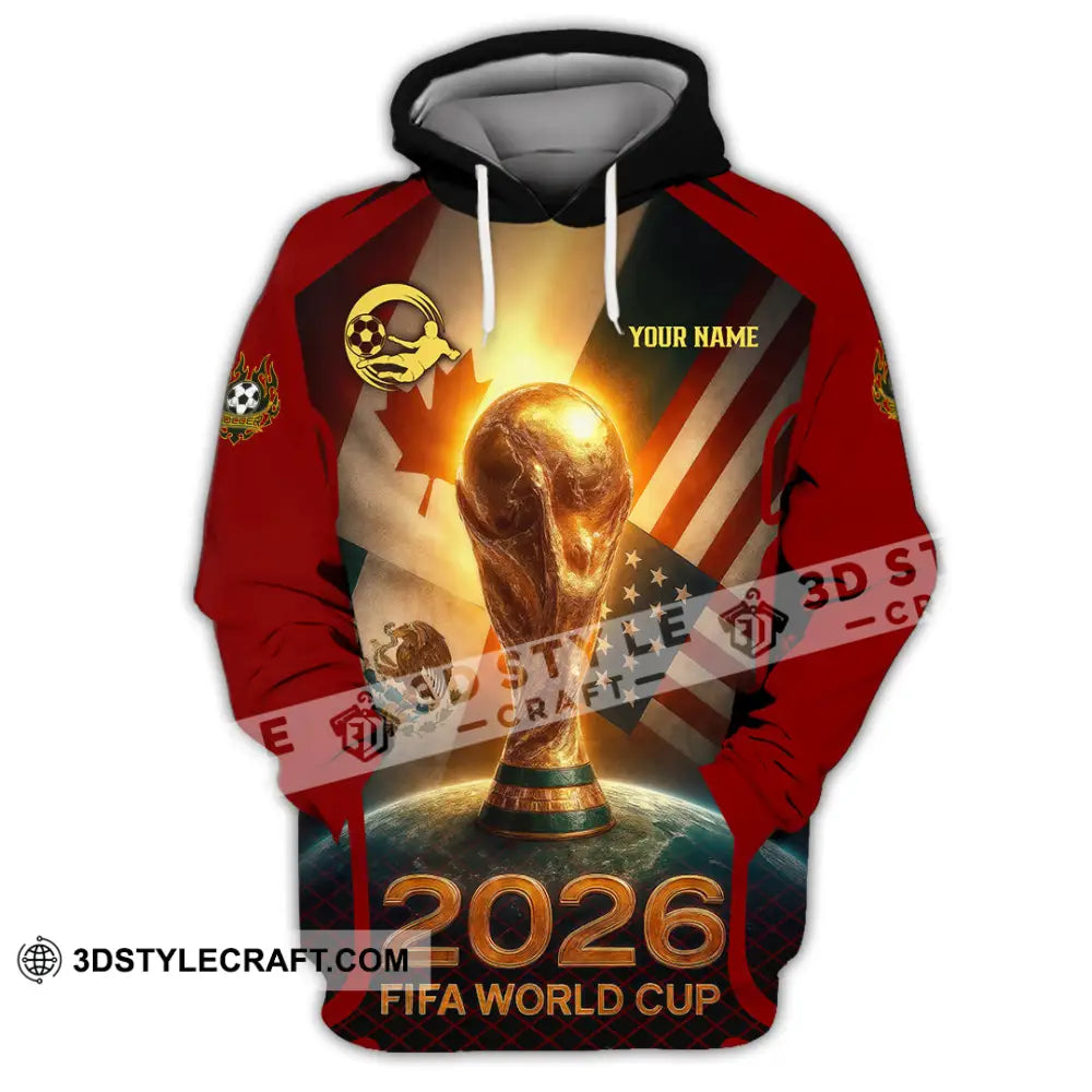 Unisex Shirt - Custom USA Canada World Cup 2026 3D Shirt Hoodie / S T-shirt