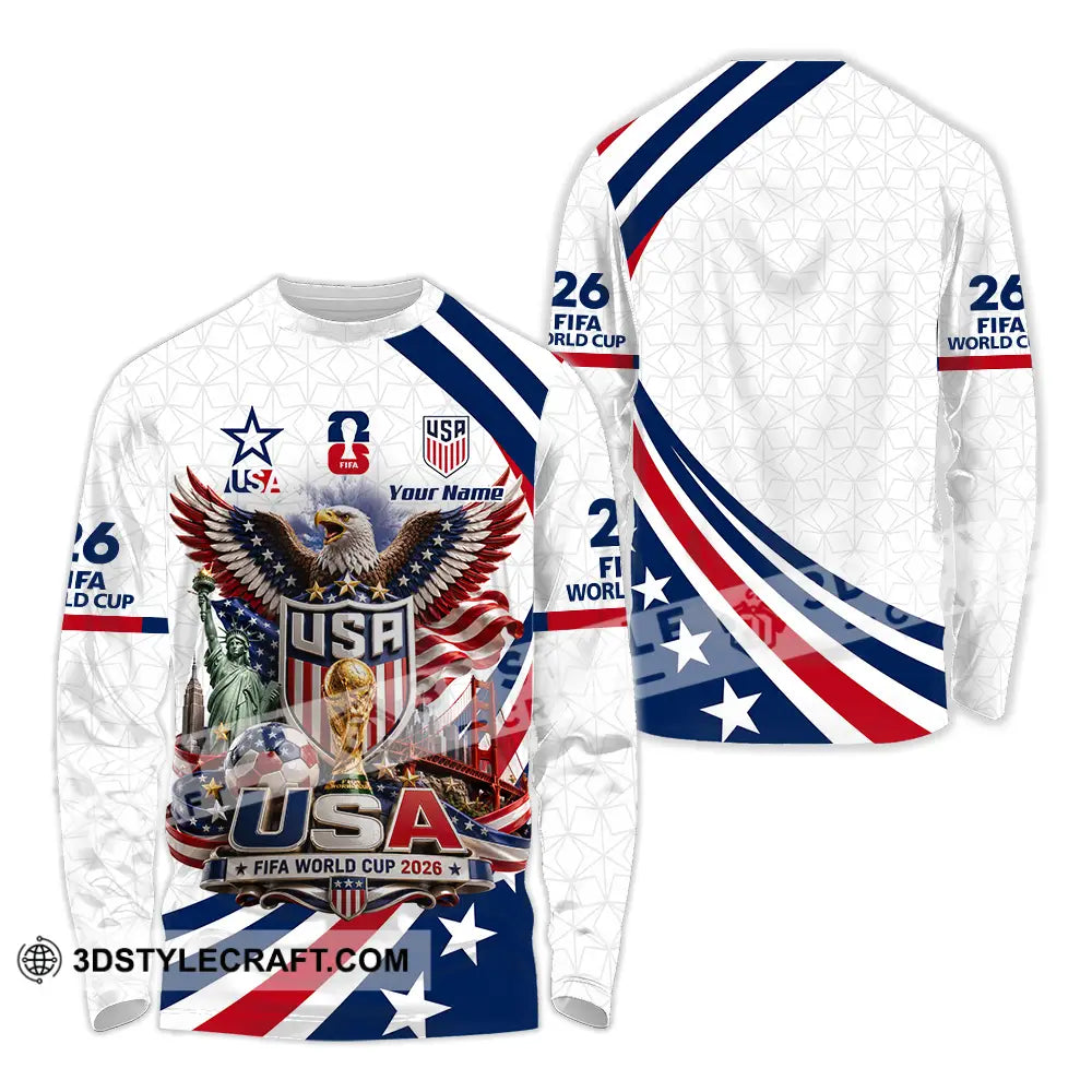 Unisex Shirt - Custom USA World Cup 2026 Shirt - Long Sleeve Shirt / S - T-shirt