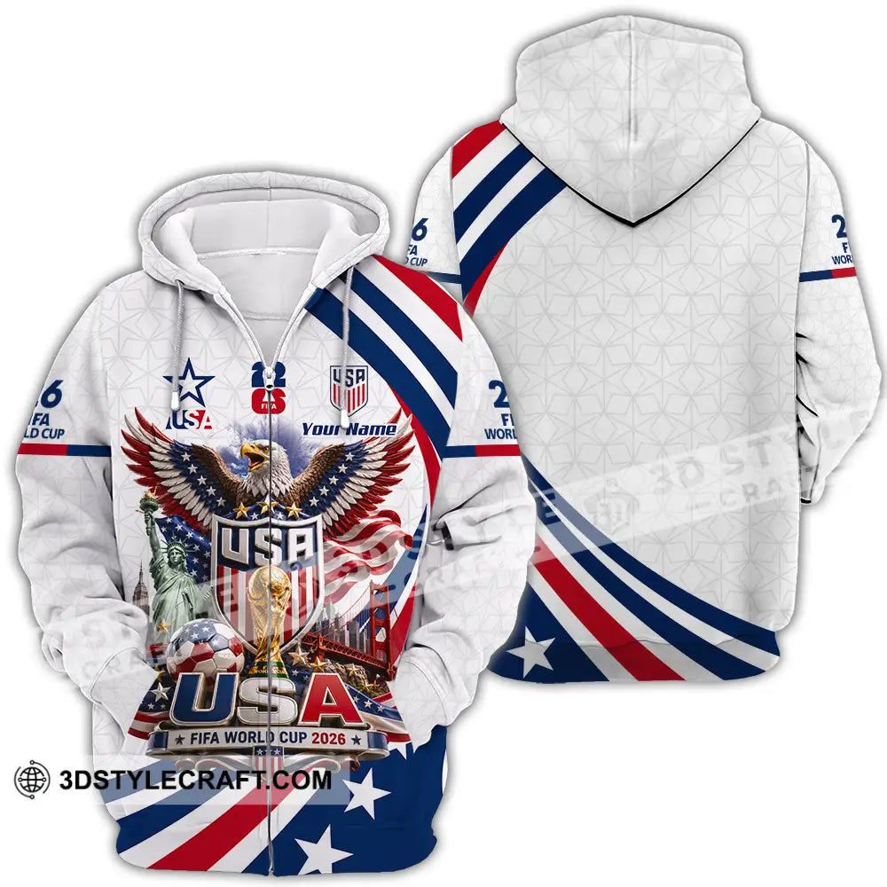 Unisex Shirt - Custom USA World Cup 2026 Shirt - Zipper Hoodie / S - T-shirt