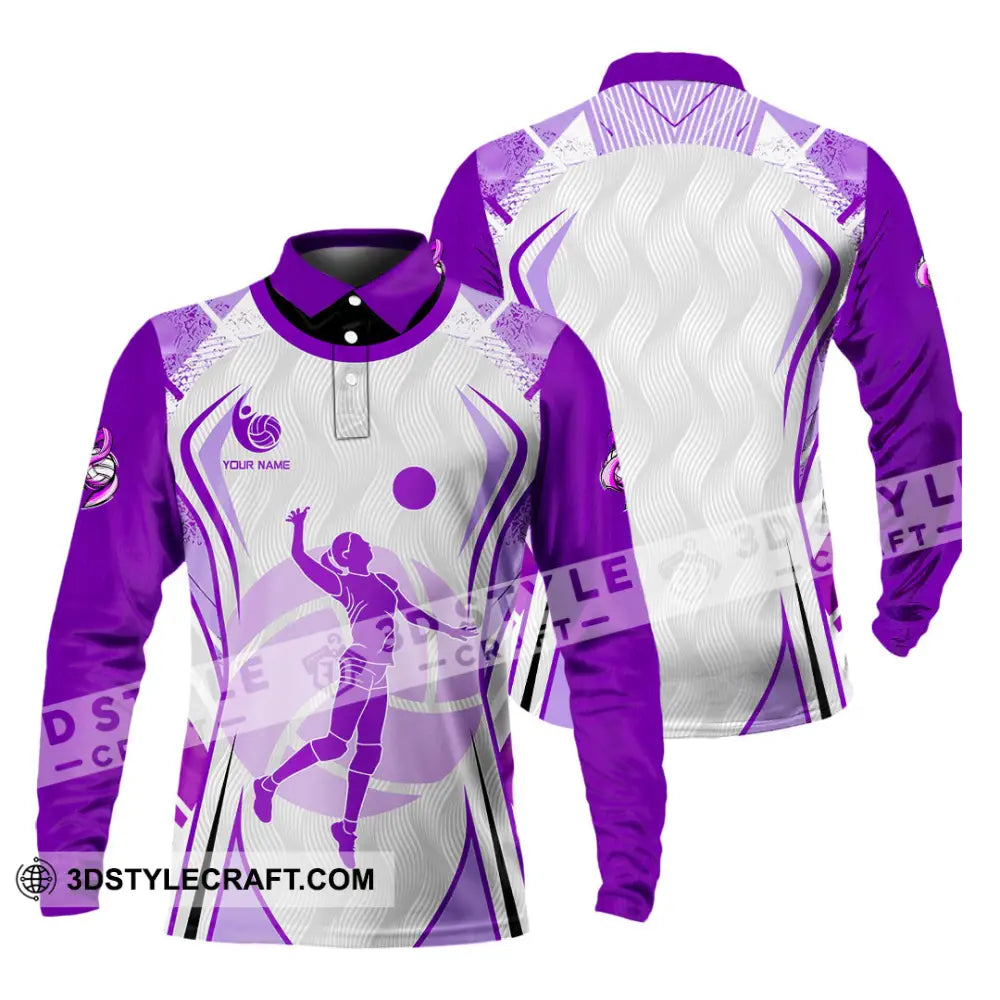 Unisex Shirt - Custom Volleyball 3D Shirt - Long Sleeve Polo / S - T-shirt