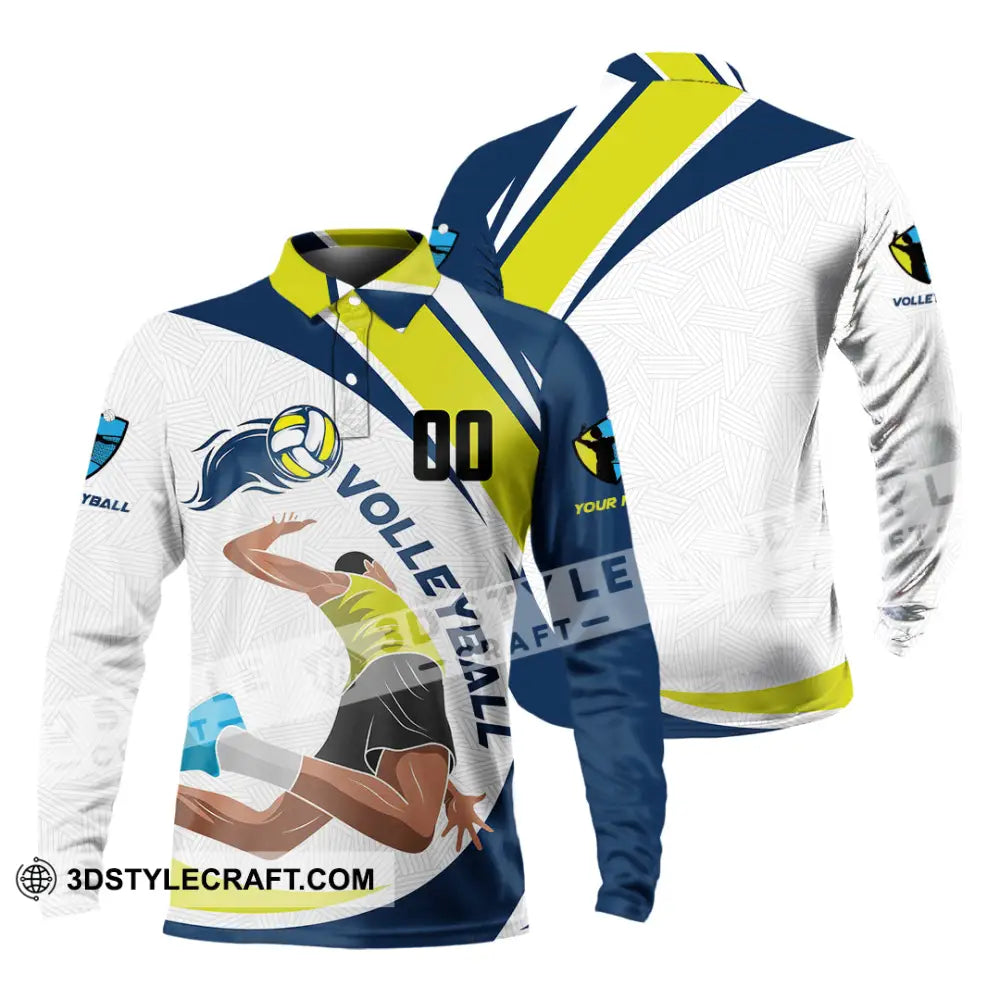 Unisex Shirt - Custom Volleyball 3D Shirt - Long Sleeve Polo / S - T-shirt