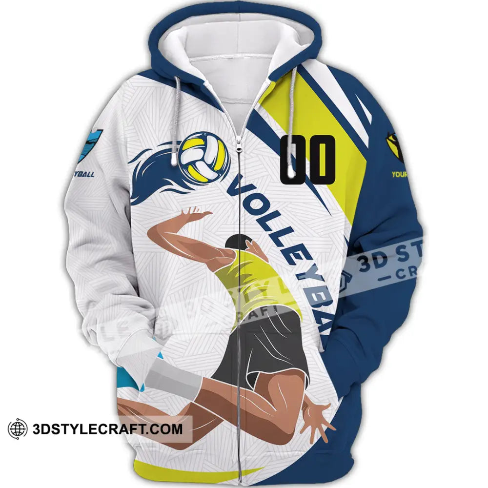 Unisex Shirt - Custom Volleyball 3D Shirt - Zipper Hoodie / S - T-shirt