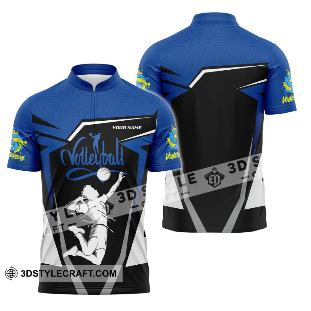 Unisex Shirt - Custom Volleyball 3D Shirt - Zipper Polo Shirt / S - T-shirt