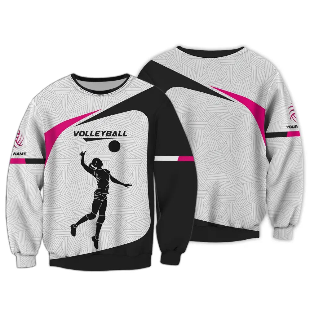 Unisex Shirt Custom Volleyball Hoodie Team T-Shirt Gift For Players Long Sleeve / S