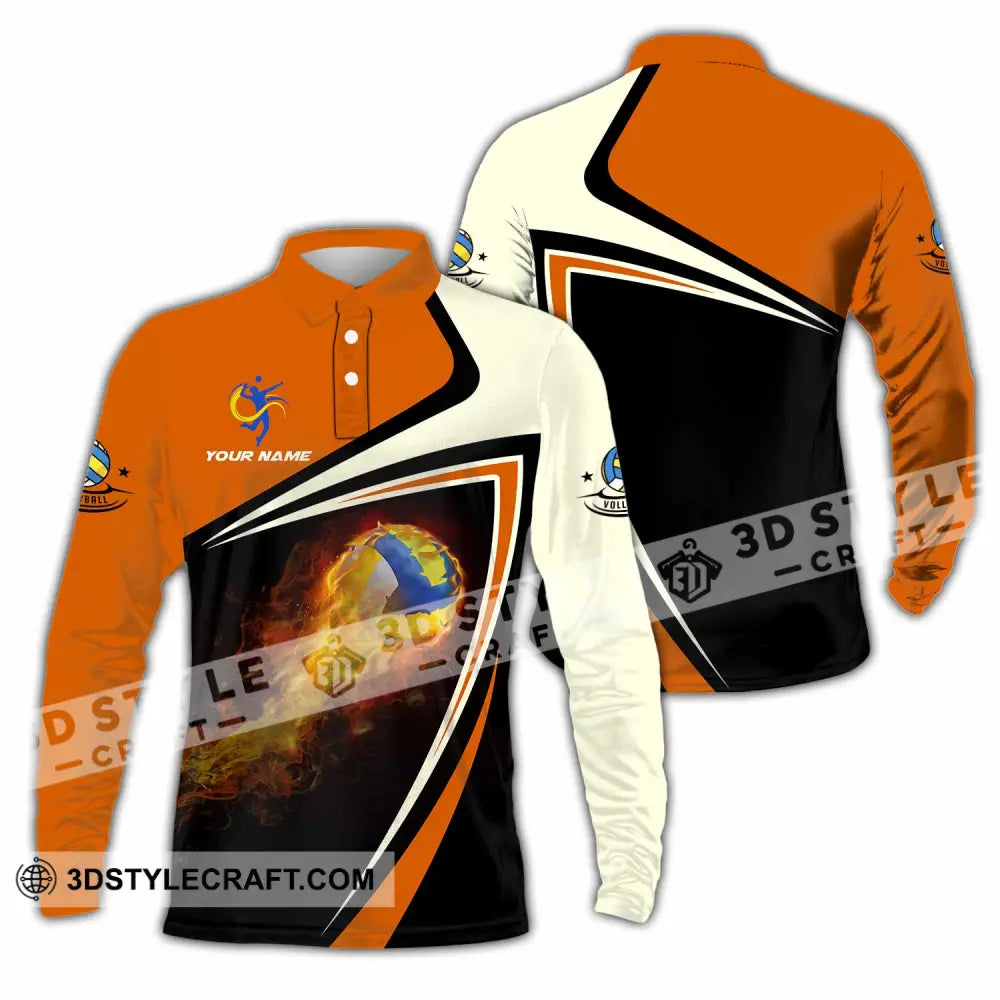 Unisex Shirt - Custom Volleyball Shirt Long Sleeve Polo / S T-shirt