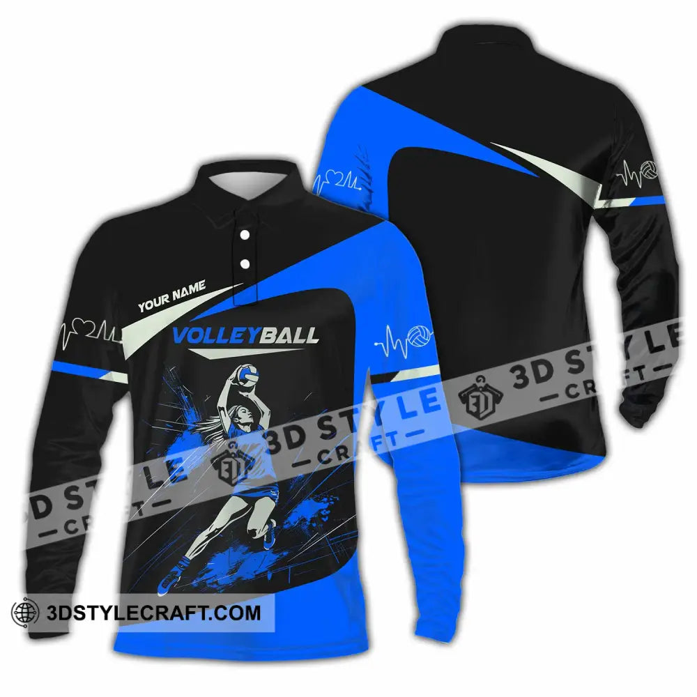 Unisex Shirt - Custom Volleyball Lover Sport Shirt Long Sleeve Polo / S T-shirt
