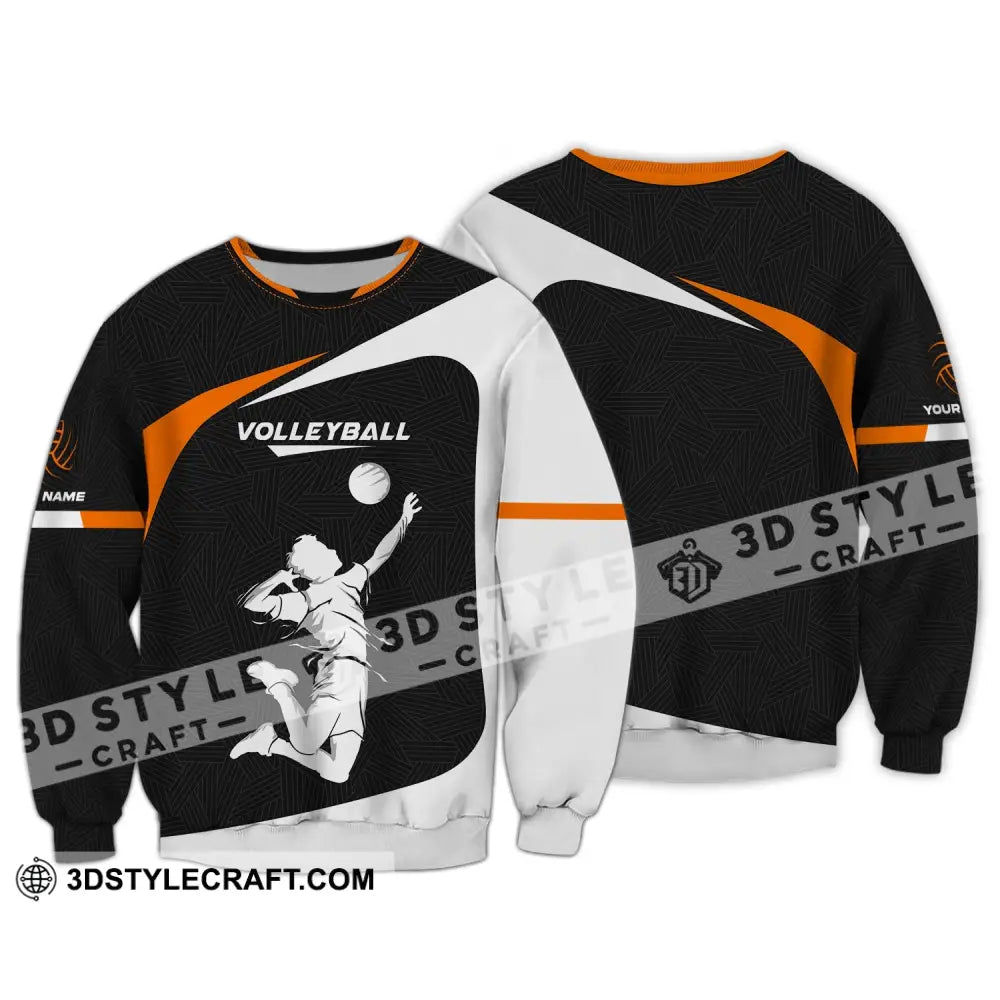 Unisex Shirt Custom Volleyball Sweater T-Shirt For Team Gift Players Long Sleeve / S