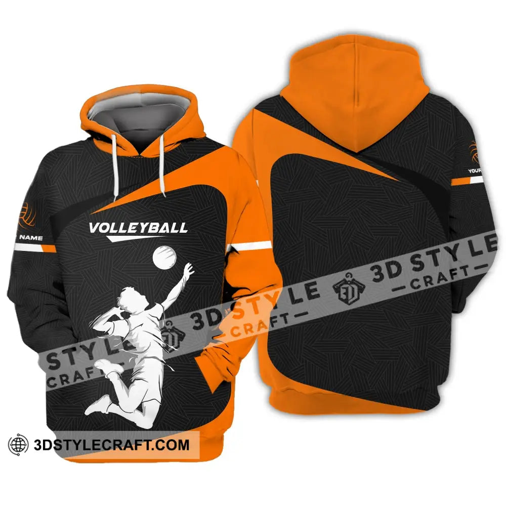 Unisex Shirt Custom Volleyball Zipper Hoodie T-Shirt For Team Gift Players / S