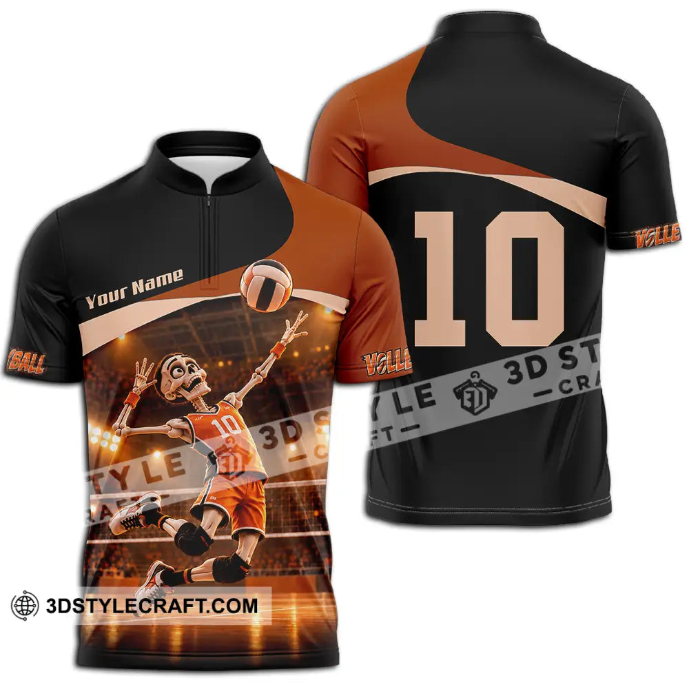 Unisex Shirt - Custom Volleyball Shirt - Zipper Polo Shirt / S - T-shirt