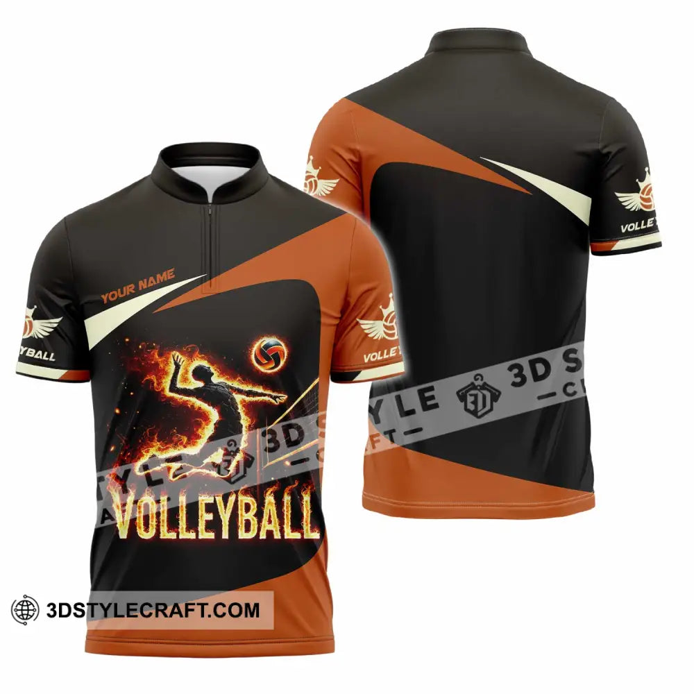 Unisex Shirt - Custom Volleyball Shirt Zipper Polo Shirt / S T-shirt