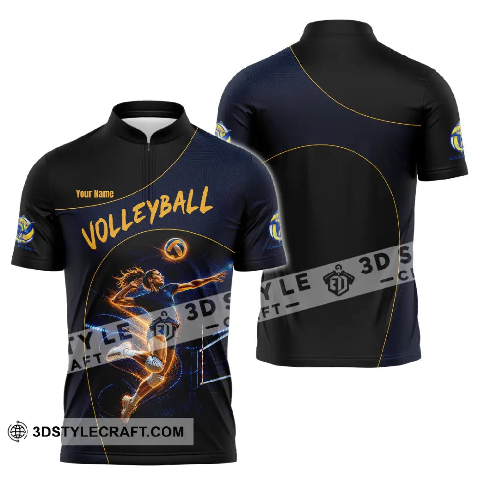 Unisex Shirt - Custom Volleyball Shirt - Zipper Polo Shirt / S - T-shirt