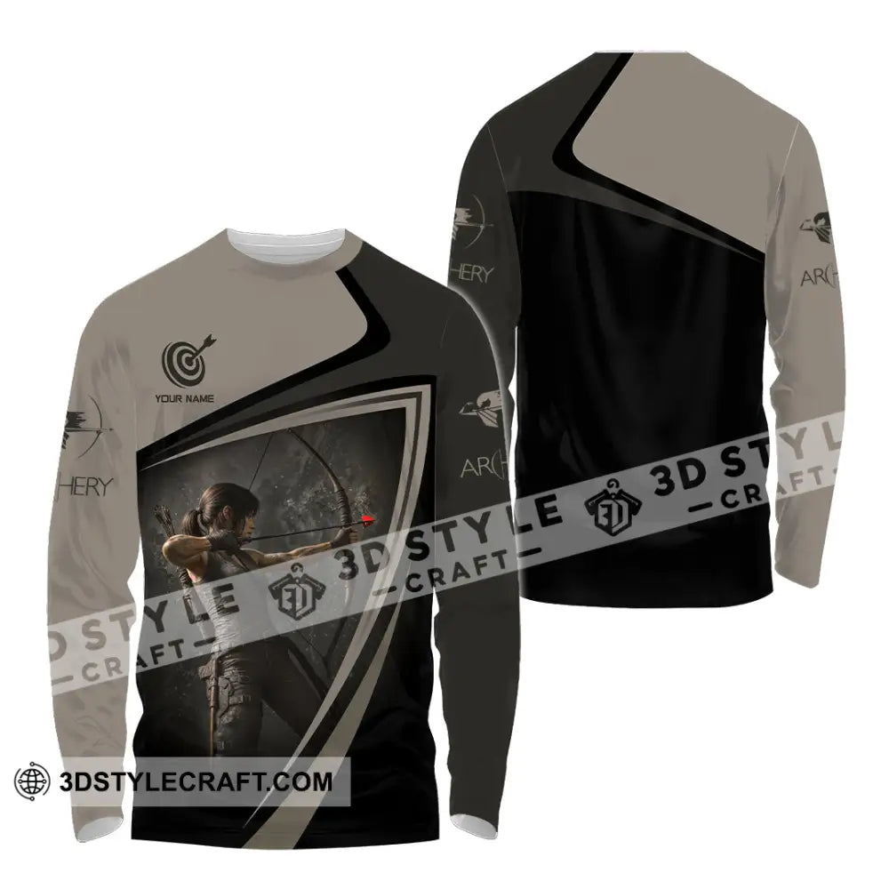 Unisex Shirt - Custom Warrior Archery Shirt Long Sleeve Shirt / S T-shirt