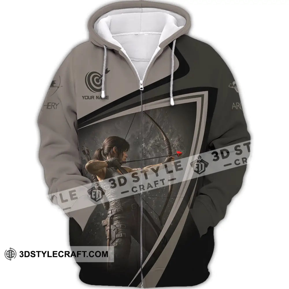 Unisex Shirt - Custom Warrior Archery Shirt Zipper Hoodie / S T-shirt