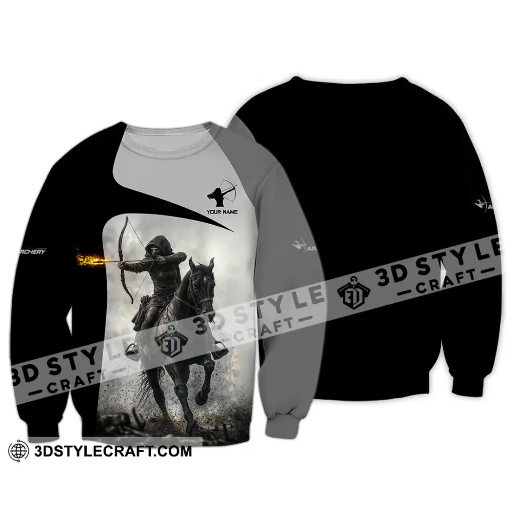 Unisex Shirt - Custom Warrior Horseman Archery Shirt Long Sleeve / S T-shirt