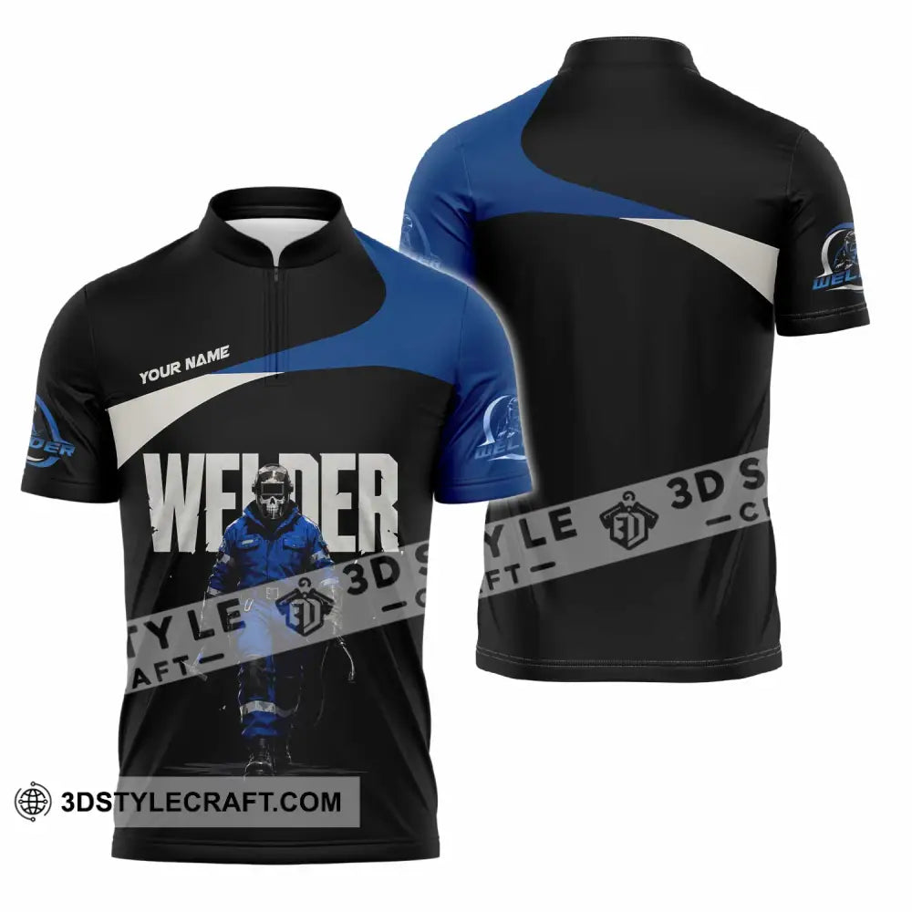 Unisex Shirt - Custom Welder Shirt - Zipper Polo Shirt / S - T-shirt