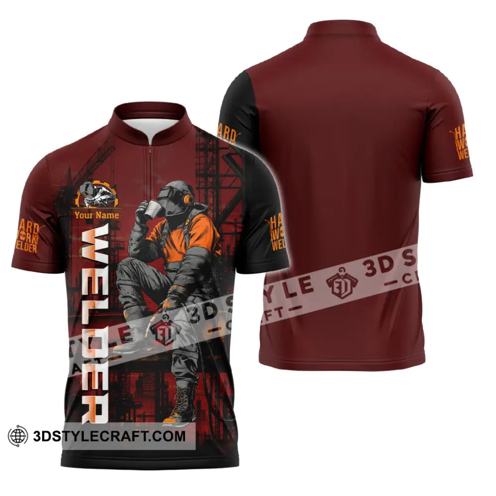 Unisex Shirt - Custom Welder Shirt - Zipper Polo Shirt / S - T-shirt