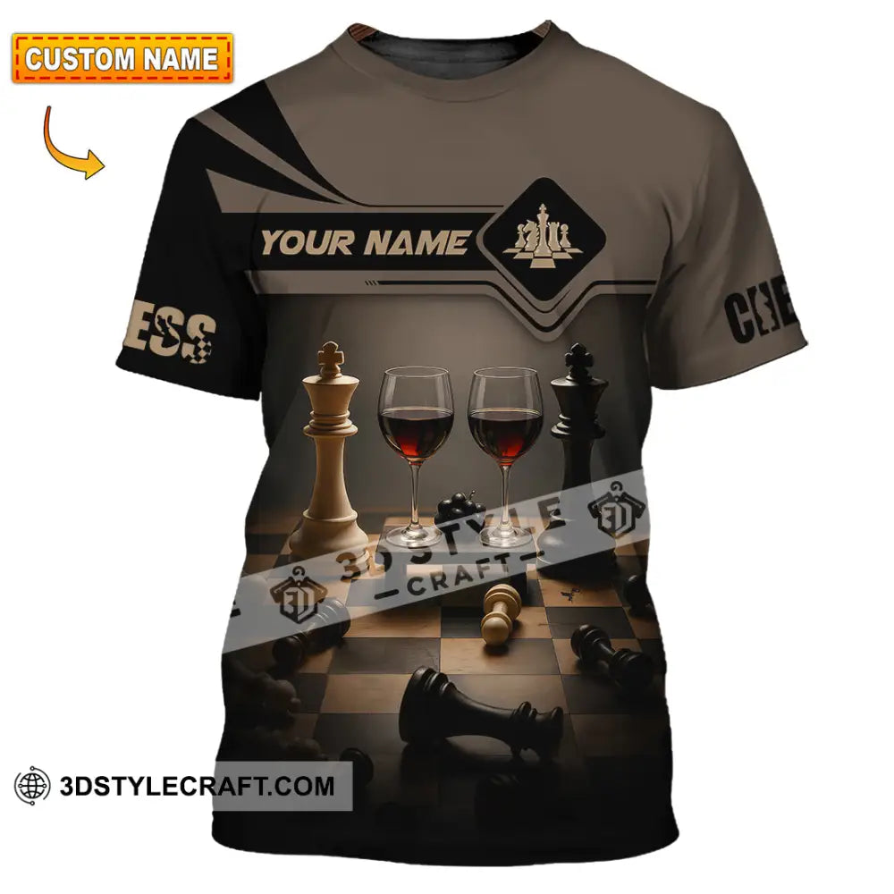 Unisex Shirt - Custom Wine Chess Shirt For Couple T-shirt