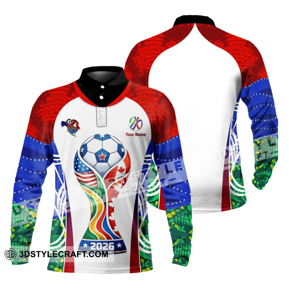 Unisex Shirt - Custom World Cup 2026 3D Shirt - Long Sleeve Polo / S - T-shirt