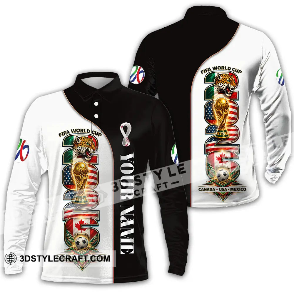 Unisex Shirt - Custom World Cup 2026 3D Shirt Long Sleeve Polo / S T-shirt
