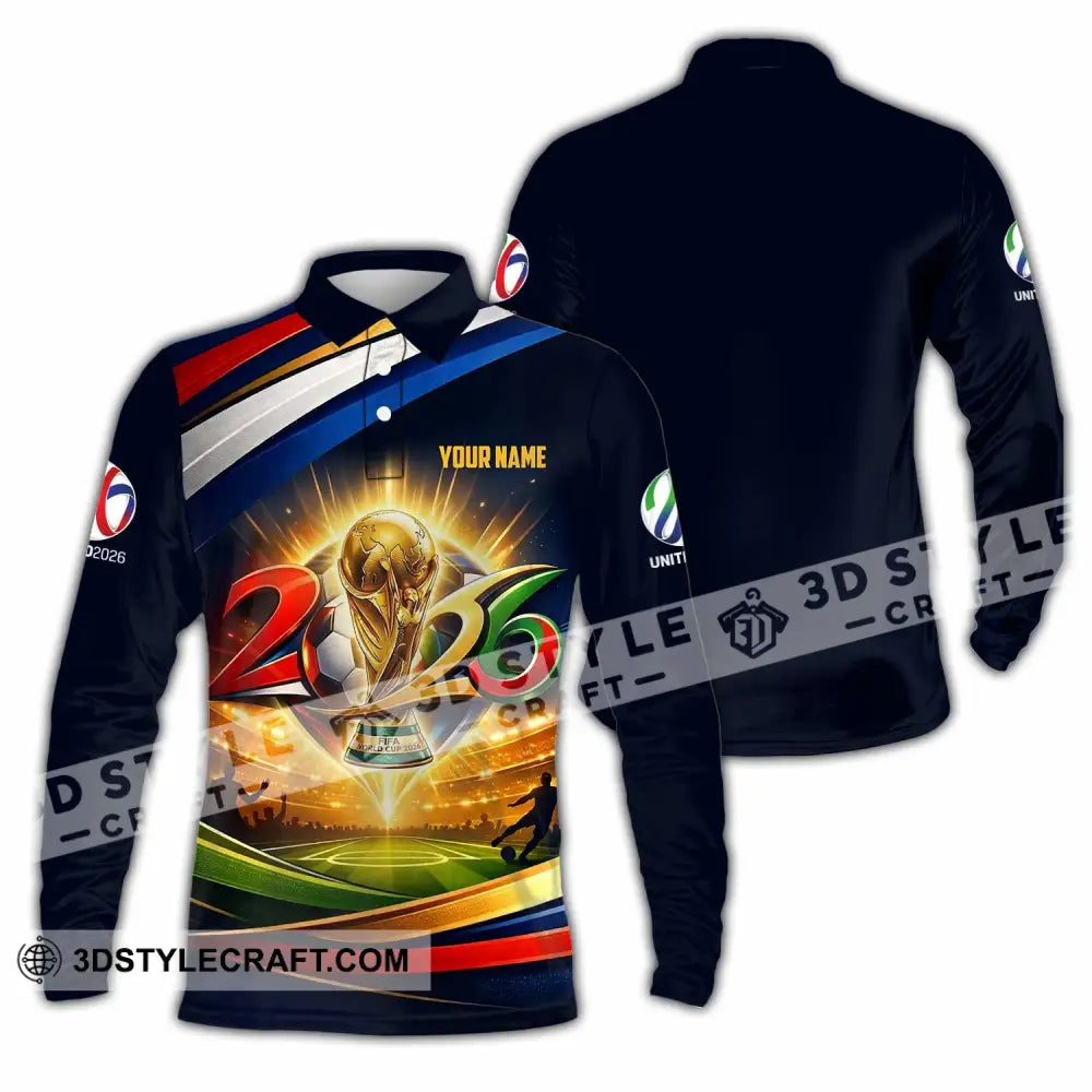 Unisex Shirt - Custom World Cup 2026 3D Shirt - Long Sleeve Polo / S - T-shirt
