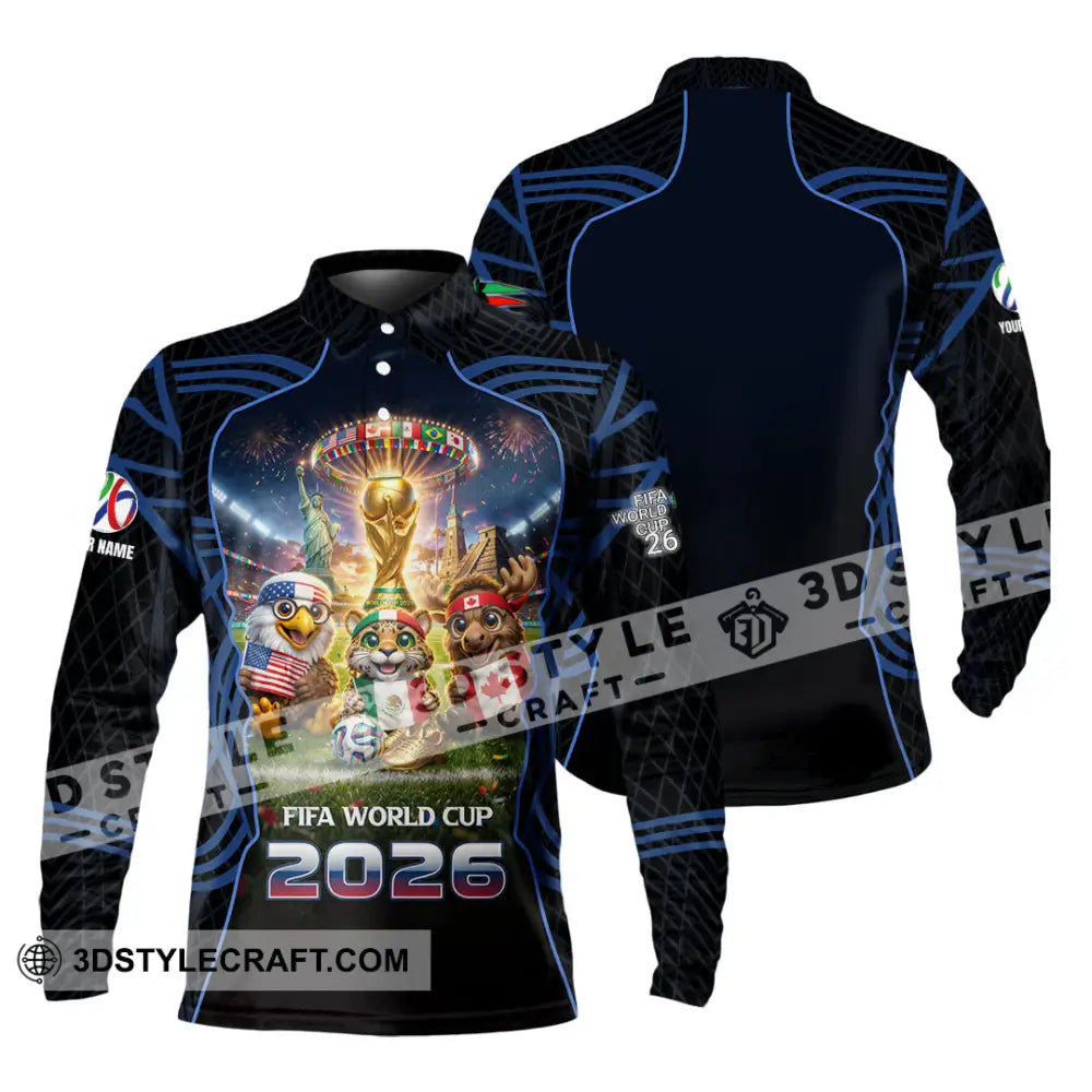 Unisex Shirt - Custom World Cup 2026 3D Shirt Long Sleeve Polo / S T-shirt
