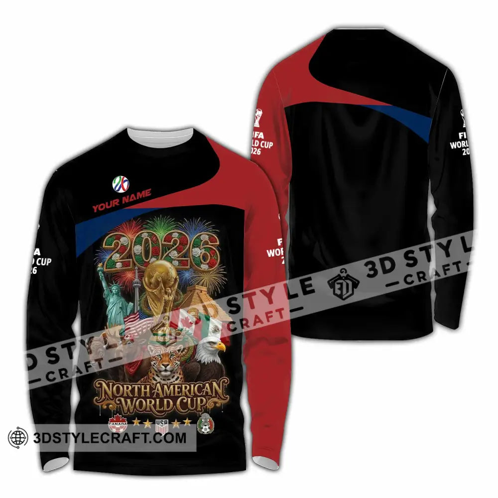 Unisex Shirt - Custom World Cup 2026 3D Shirt - Long Sleeve Shirt / S - T-shirt