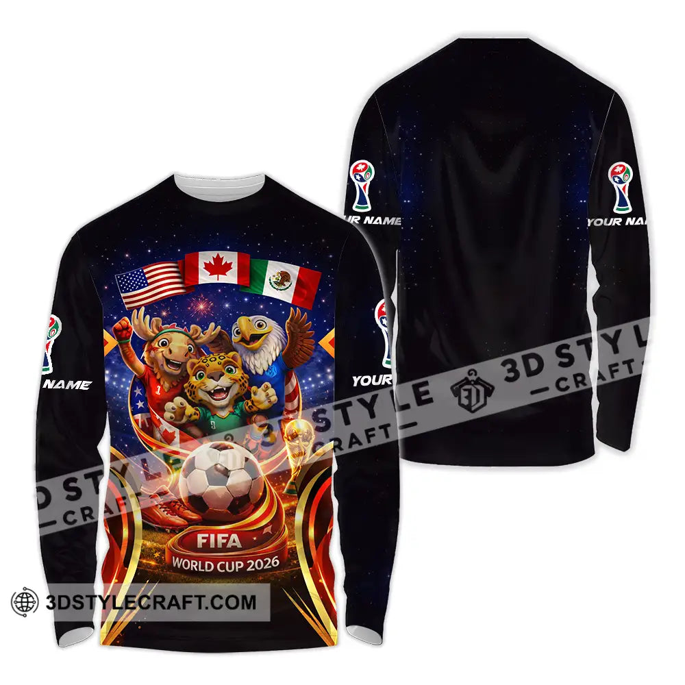 Unisex Shirt - Custom World Cup 2026 3D Shirt Long Sleeve Shirt / S T-shirt