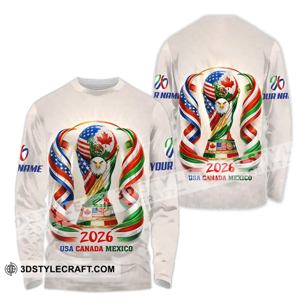 Unisex Shirt - Custom World Cup 2026 3D Shirt Long Sleeve Shirt / S T-shirt