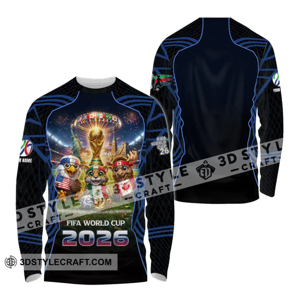 Unisex Shirt - Custom World Cup 2026 3D Shirt Long Sleeve Shirt / S T-shirt