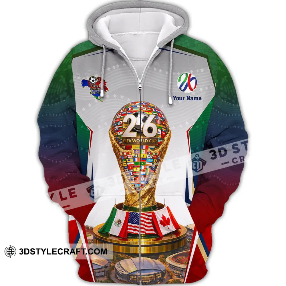 Unisex Shirt - Custom World Cup 2026 3D Shirt - Zipper Hoodie / S - T-shirt