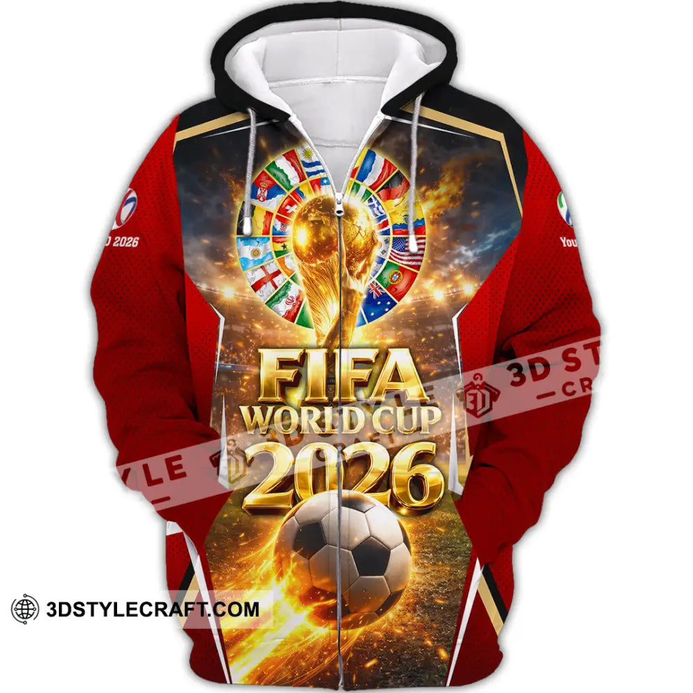 Unisex Shirt - Custom World Cup 2026 3D Shirt - Zipper Hoodie / S - T-shirt