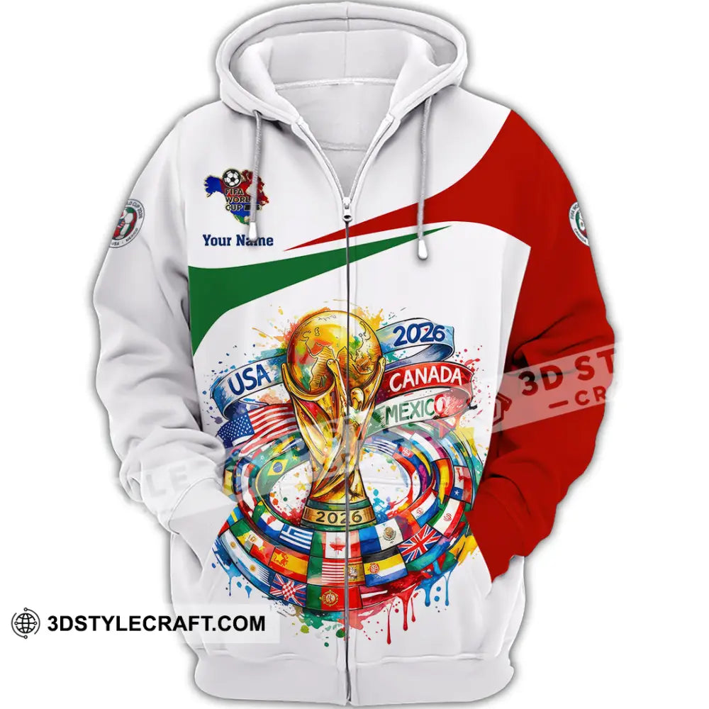 Unisex Shirt - Custom World Cup 2026 3D Shirt - Zipper Hoodie / S - T-shirt