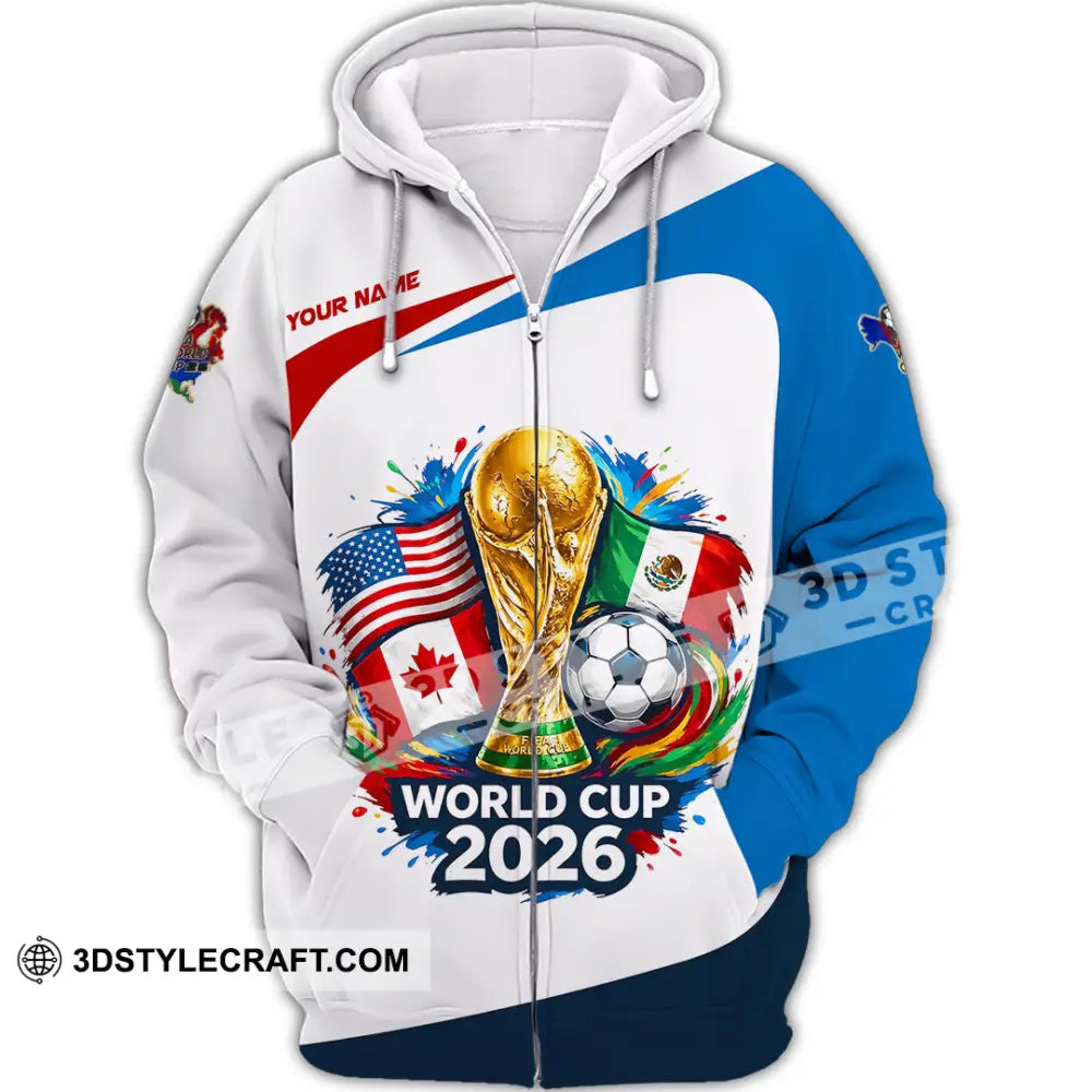 Unisex Shirt - Custom World Cup 2026 3D Shirt - Zipper Hoodie / S - T-shirt