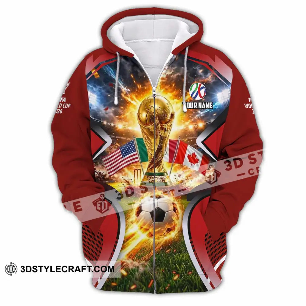 Unisex Shirt - Custom World Cup 2026 3D Shirt - Zipper Hoodie / S - T-shirt