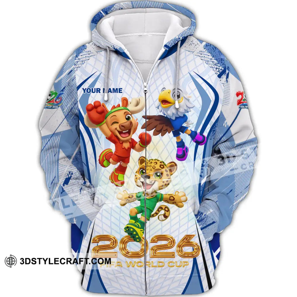 Unisex Shirt - Custom World Cup 2026 3D Shirt Zipper Hoodie / S T-shirt