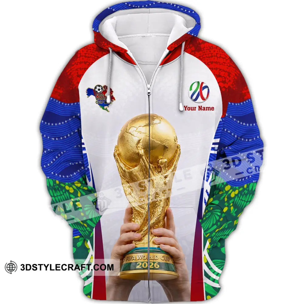 Unisex Shirt - Custom World Cup 2026 3D Shirt - Zipper Hoodie / S - T-shirt