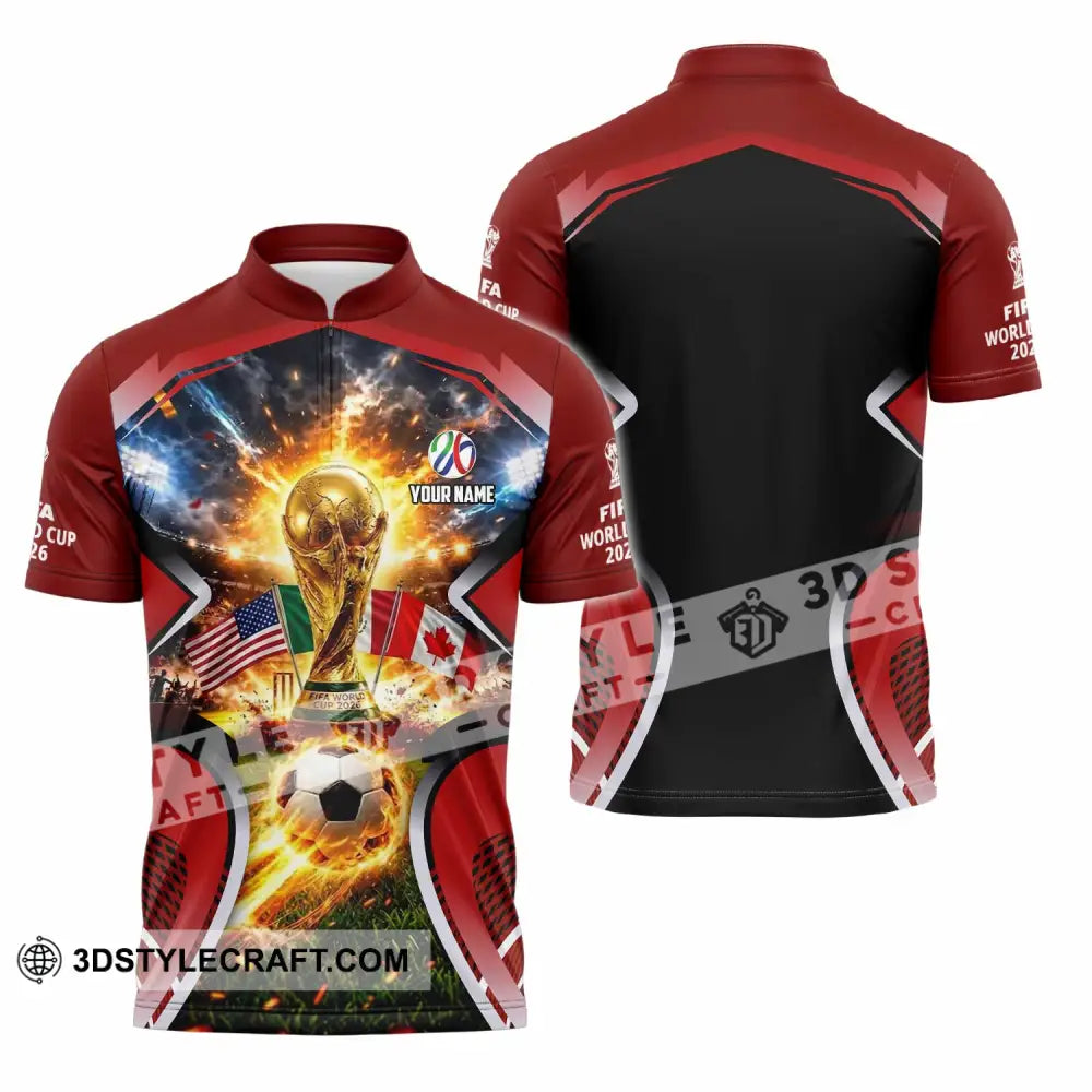 Unisex Shirt - Custom World Cup 2026 3D Shirt - Zipper Polo Shirt / S - T-shirt