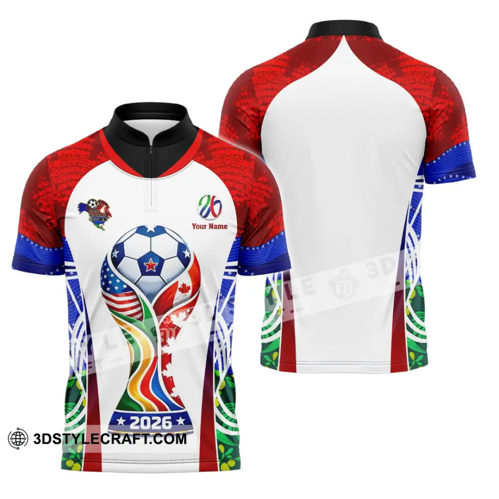 Unisex Shirt - Custom World Cup 2026 3D Shirt - Zipper Polo Shirt / S - T-shirt
