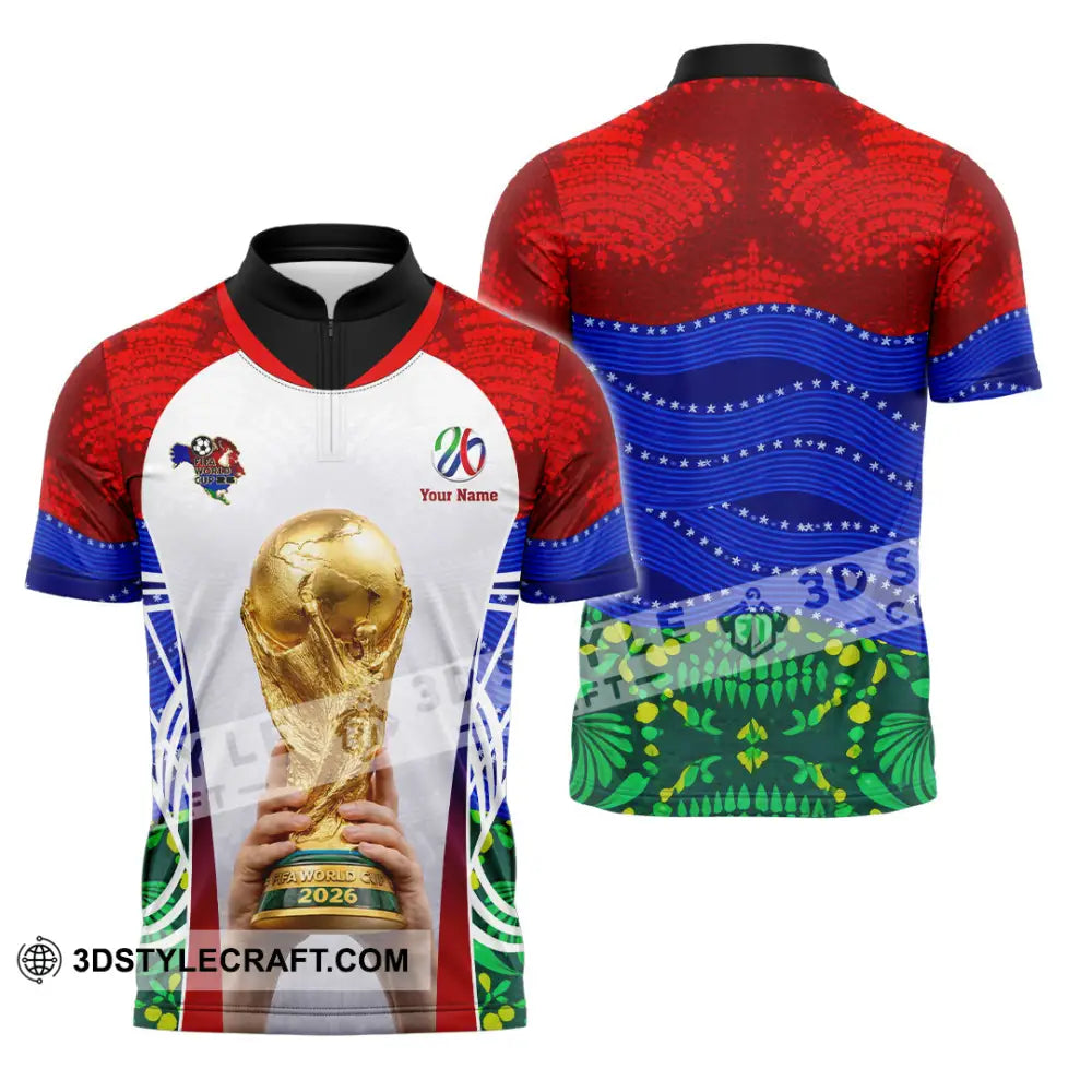 Unisex Shirt - Custom World Cup 2026 3D Shirt - Zipper Polo Shirt / S - T-shirt