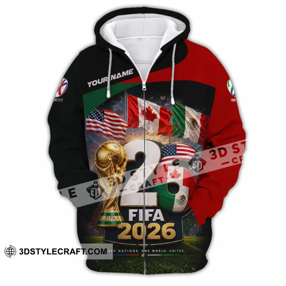 Unisex Shirt - Custom World Cup 2026 Shirt - Zipper Hoodie / S - T-shirt