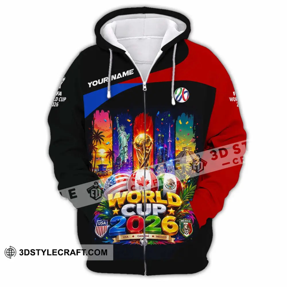 Unisex Shirt - Custom World Cup 2026 Shirt - Zipper Hoodie / S - T-shirt