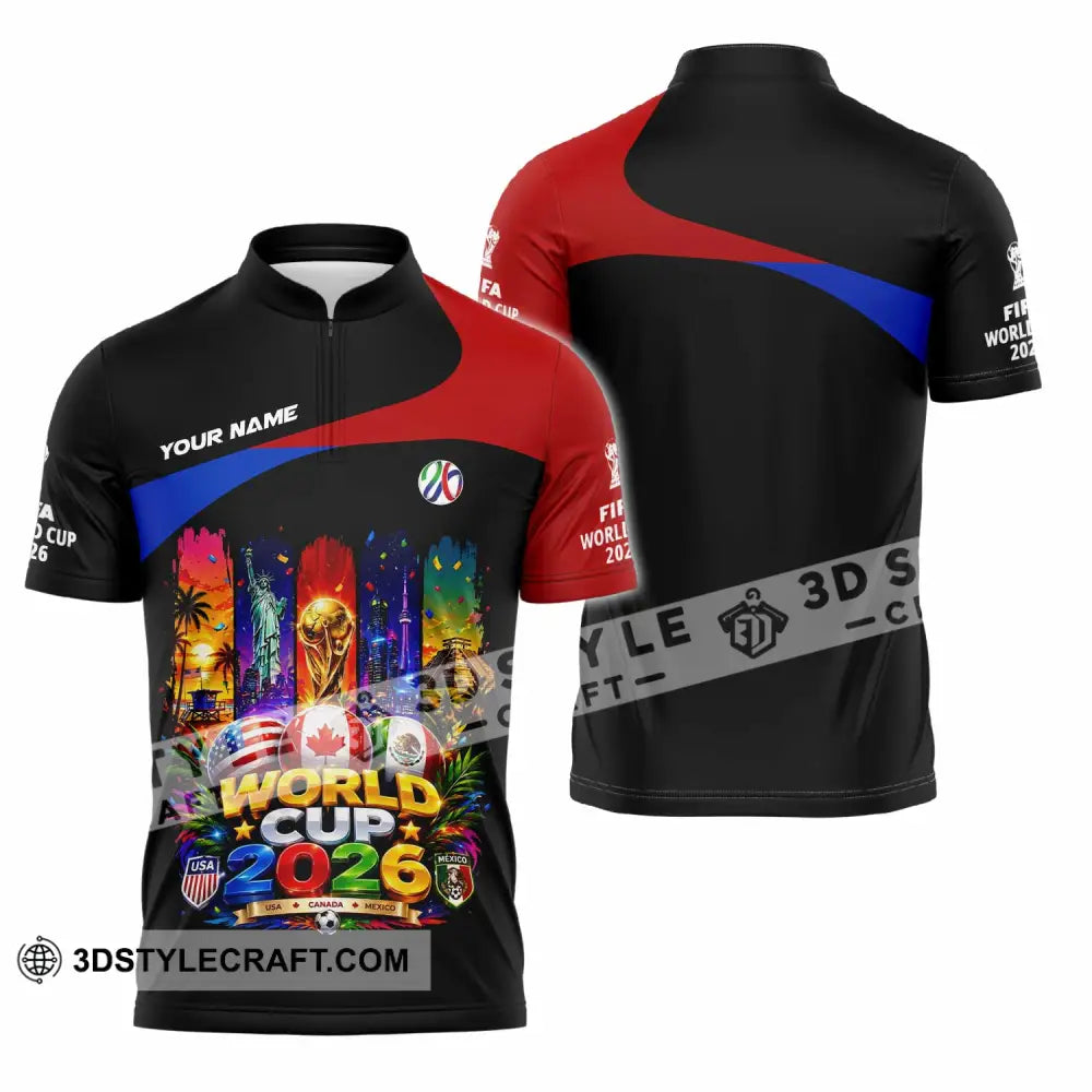 Unisex Shirt - Custom World Cup 2026 Shirt - Zipper Polo Shirt / S - T-shirt