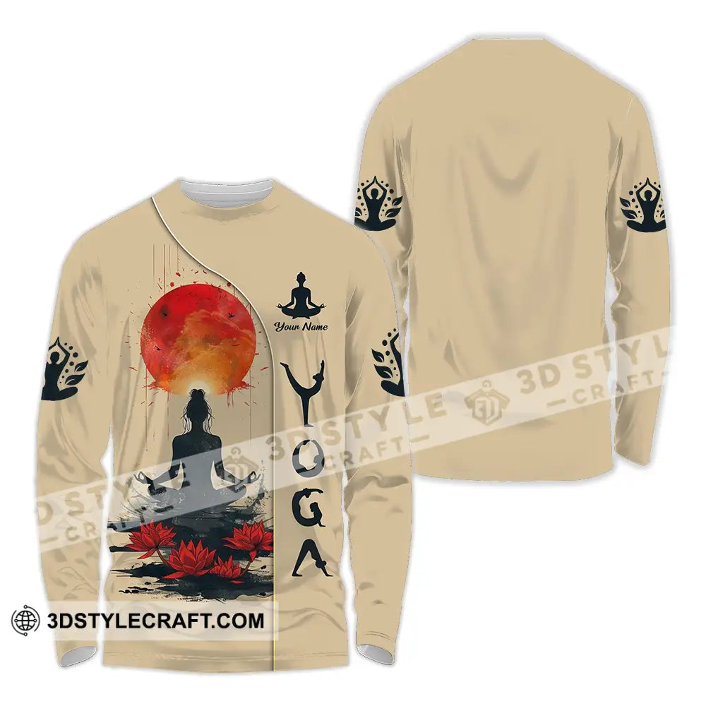 Unisex Shirt - Custom Yoga 3D Shirt Long Sleeve Shirt / S T-shirt