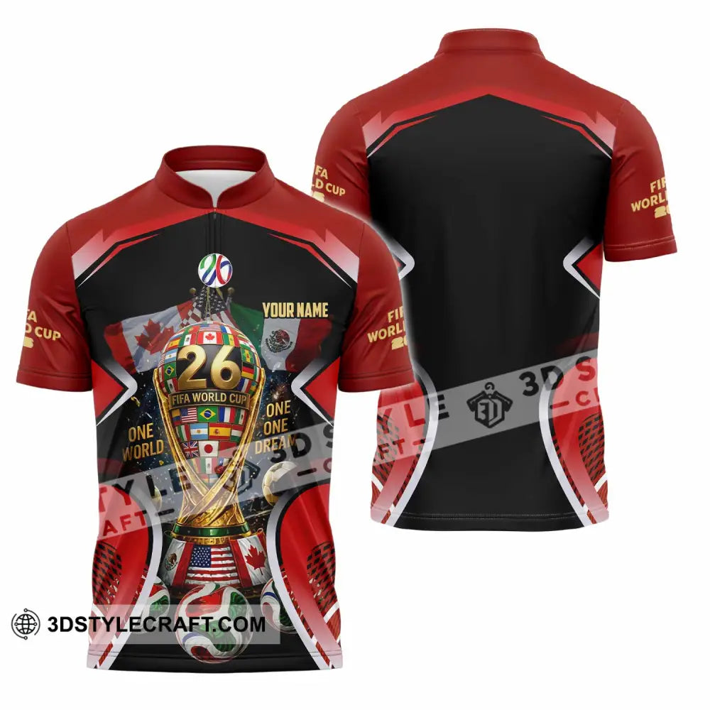 Unisex Shirt - Custom World Cup 2026 Shirt - Zipper Polo Shirt / S - T-shirt
