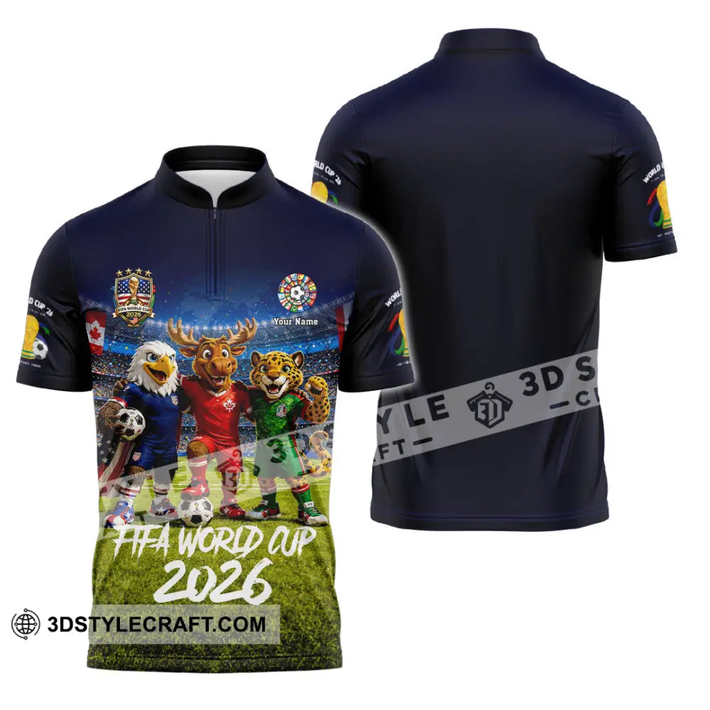 Unisex Shirt - Custom World Cup 2026 Shirt - Zipper Polo Shirt / S - T-shirt